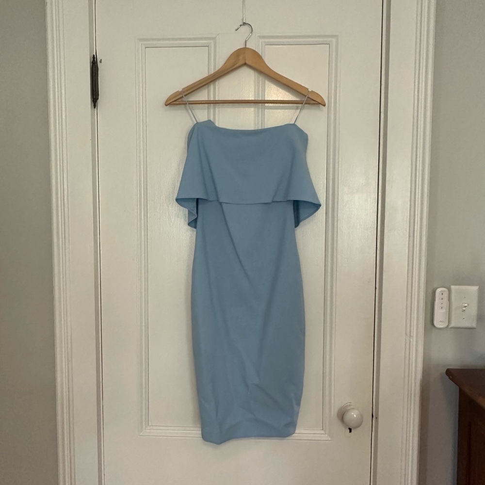 Elegant Blue Off-Shoulder Dress